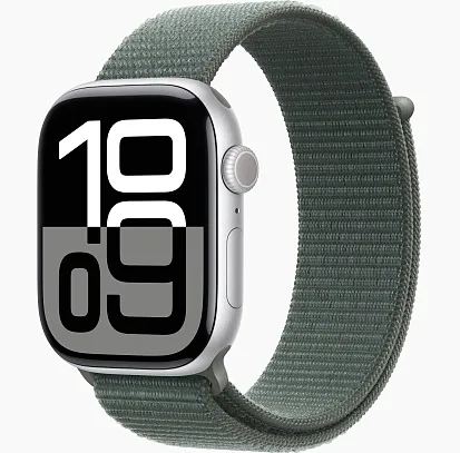 Apple Watch Series 10 (46mm) Silver Aluminum with Sport Loop