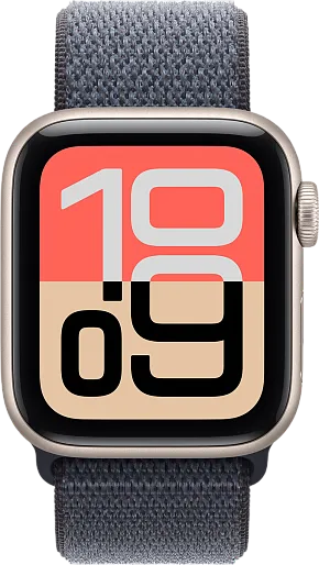 Apple Watch SE 2025 (Gen 3) 44mm Starlight with Blue Sport Loop