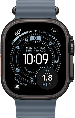 Часы Apple Watch Ultra 3 49mm Titanium Black (Ocean Band Anchor Blue) M/L
