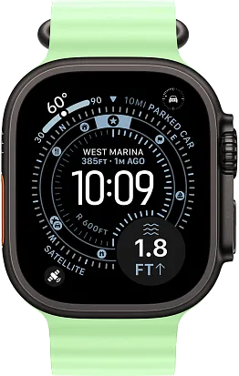 Часы Apple Watch Ultra 3 49mm Titanium Black (Ocean Band Neon Green) S/M