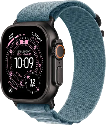 Часы Apple Watch Ultra 3 49mm Titanium Black (Alpine Loop Light Blue) M/L