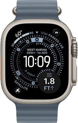 Часы Apple Watch Ultra 3 49mm Titanium Natural (Ocean Band Anchor Blue) M/L