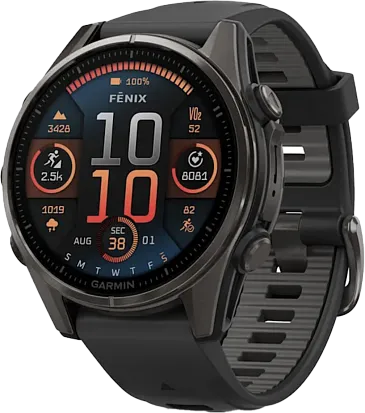 Умные часы Garmin Fenix 8 43mm (Sapphire Carbon Gray DLC Titanium)