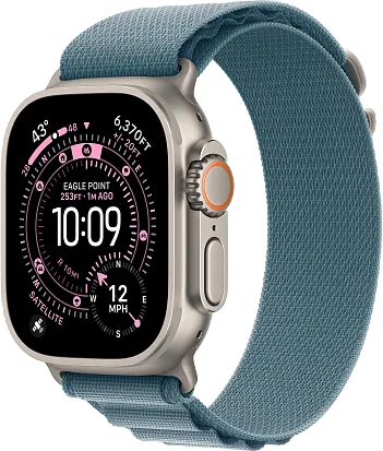 Часы Apple Watch Ultra 3 49mm Titanium Natural (Alpine Loop Light Blue) S/M