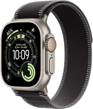 Часы Apple Watch Ultra 3 49mm Titanium Natural (Trail Loop Black/Charcoal) M/L
