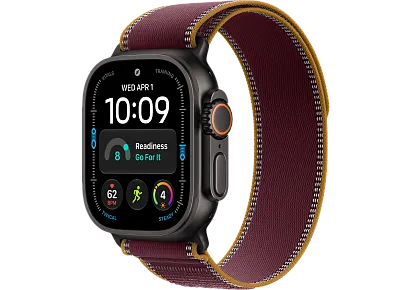 Часы Apple Watch Ultra 4 49mm Titanium Black Trail Loop (Burgundy) S/M