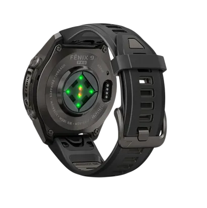 Часы Garmin Fenix 9 Pro 47mm AMOLED Sapphire Carbon Gray DLC Titanium with Black/Pebble Gray Silicone