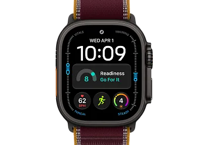 Часы Apple Watch Ultra 4 49mm Titanium Black Trail Loop (Burgundy) S/M
