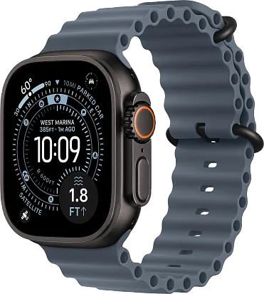 Часы Apple Watch Ultra 3 49mm Titanium Black (Ocean Band Anchor Blue) M/L