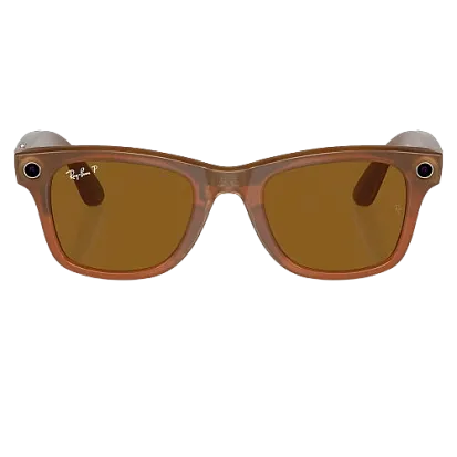 Камера-очки Ray-Ban Stories Wayfarer (Gen 1) Shiny Caramel/Polar Brown (L)
