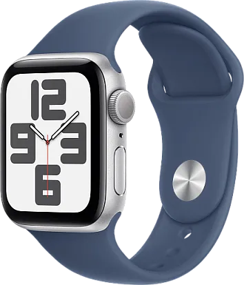 Apple Watch SE 2024 (Gen 2) 44mm Silver with Sport Band Denim