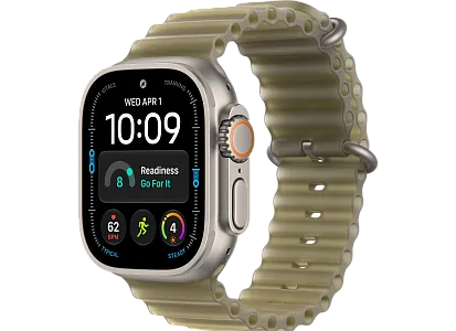 Часы Apple Watch Ultra 4 49mm Titanium Natural Ocean Band (Translucent Kelp)