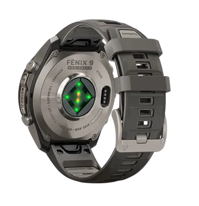 Часы Garmin Fenix 9 Pro 47mm Sapphire Solar Titanium with Pebble Gray/Silver Gray Silicone