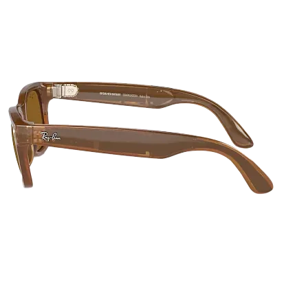 Камера-очки Ray-Ban Stories Wayfarer (Gen 1) Shiny Caramel/Polar Brown (L)