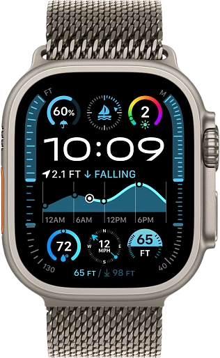 Apple Watch Ultra 2 2024 49mm Natural Titanium Titanium Milanese Loop
