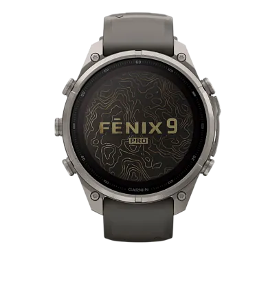 Часы Garmin Fenix 9 Pro 51mm Sapphire Solar Titanium with Pebble Gray/Silver Gray Silicone